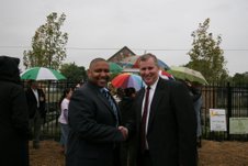 Kevin Sellers (left) with the Mayor of Indianapolis